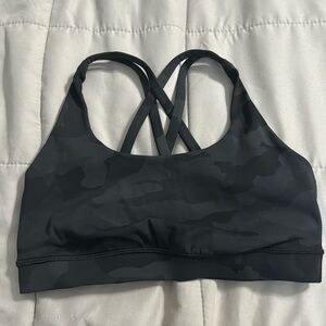Like new sports bra! Size four black camo lululemon